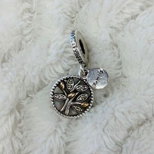Pandora Sparkling Family Tree Dangle Charm 14K ALE